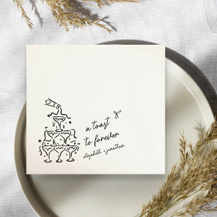A Toast to Forever Wedding Napkin