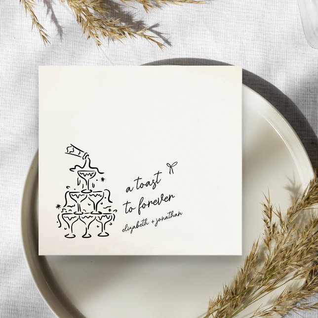 A Toast to Forever Wedding Napkin (Creator Uploaded)