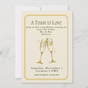 A Toast to Love Engagement Party Invitation