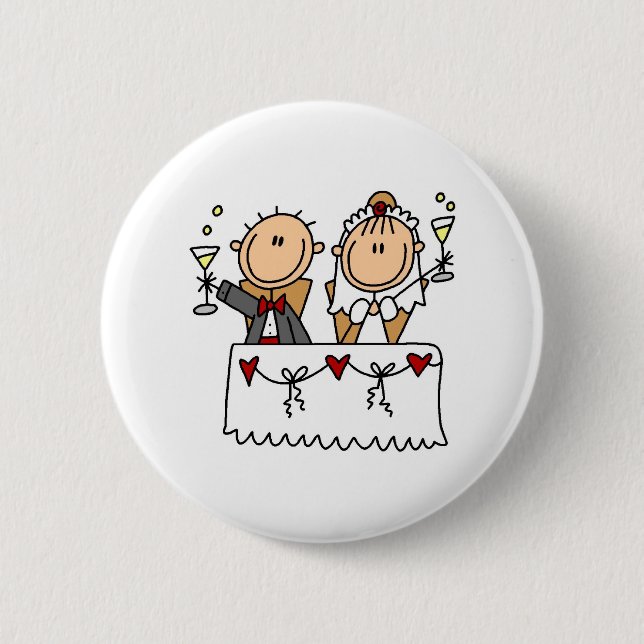 A Toast To The Bride And Groom Button (Front)