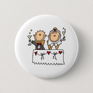 A Toast To The Bride And Groom Button