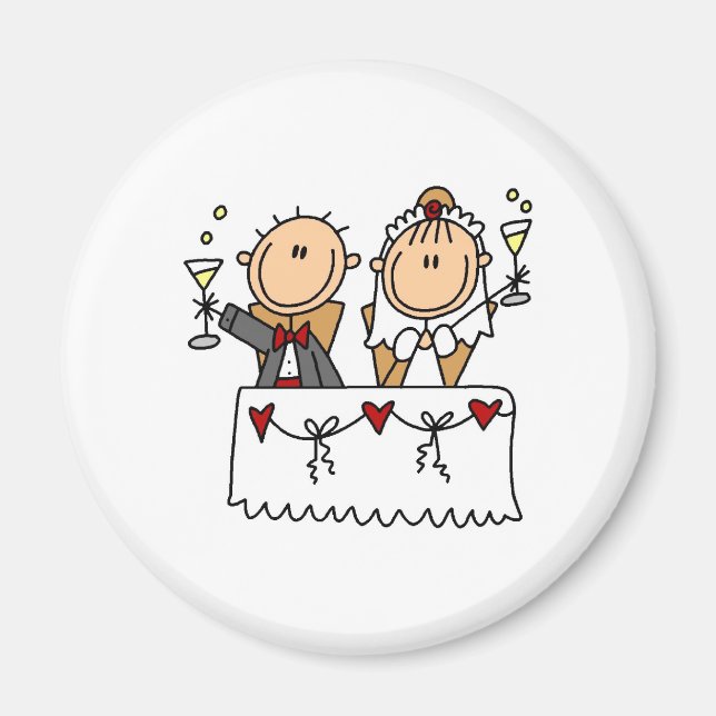 A Toast To The Bride And Groom Magnet (Front)