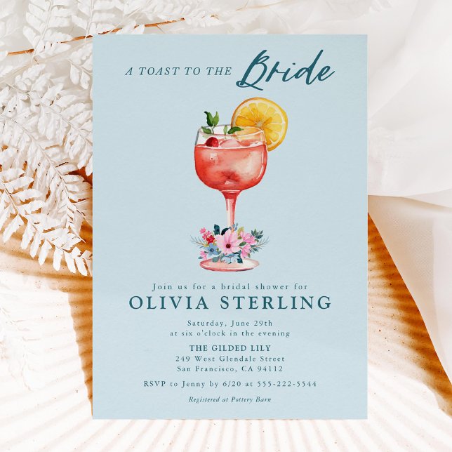 A Toast To The Bride Bridal Shower Invitation (Creator Uploaded)
