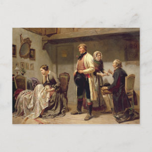 A toast to the engaged couple postcard