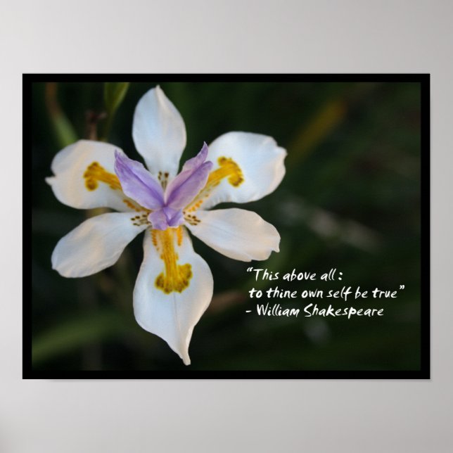 À toi-même être vrai inspirant poster de citation (Devant)