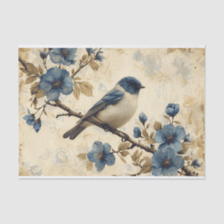 A Toile de Jouy Bluebird Tissue Paper