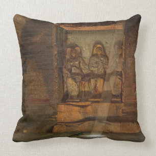 A Tomb at El-Kab, one of 24 illustrations produced Throw Pillow
