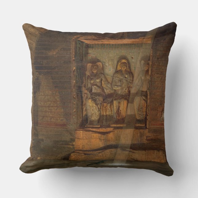 A Tomb at El-Kab, one of 24 illustrations produced Throw Pillow (Front)