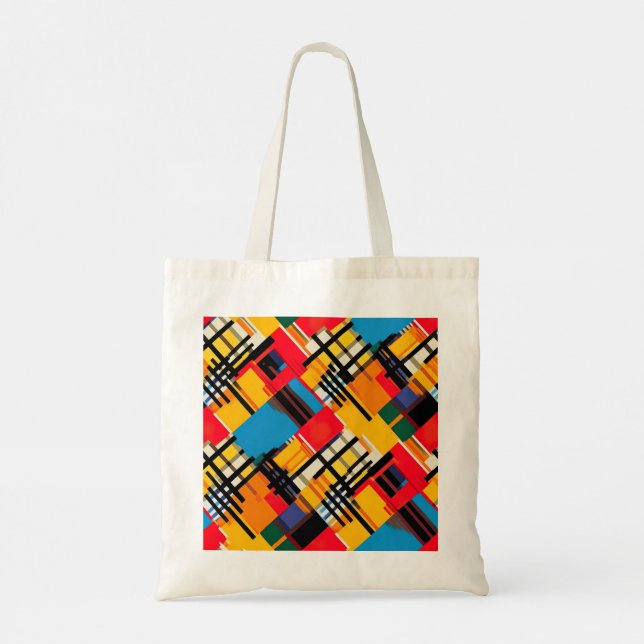 a tote bag in an abstraction pattern (Back)
