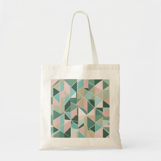 A tote bag with minimalist geometric patterns (Front)