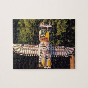 A totem pole In Vancouver, Canada. Jigsaw Puzzle