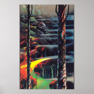 A Touch of Autumn - Magic Realism Eyvind Earle Poster
