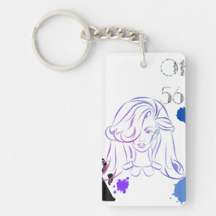 A Touch of Colour Watercolor Splatters Keychain