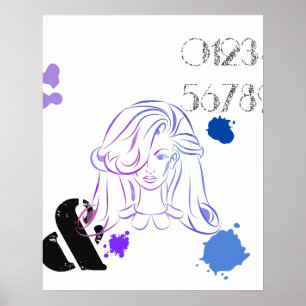 A Touch of Colour Watercolor Splatters Poster