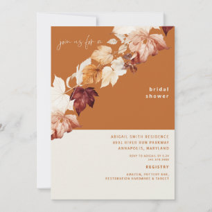 A touch of Fall Terracotta Bridal Shower Invitation