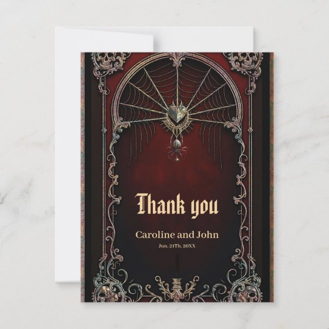 A touch of Gothic magic, Thank You Card (Front)