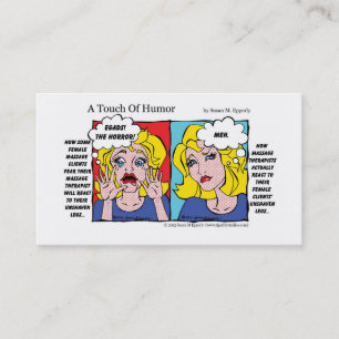 "A Touch of Humour" Massage Therapy Business Cards