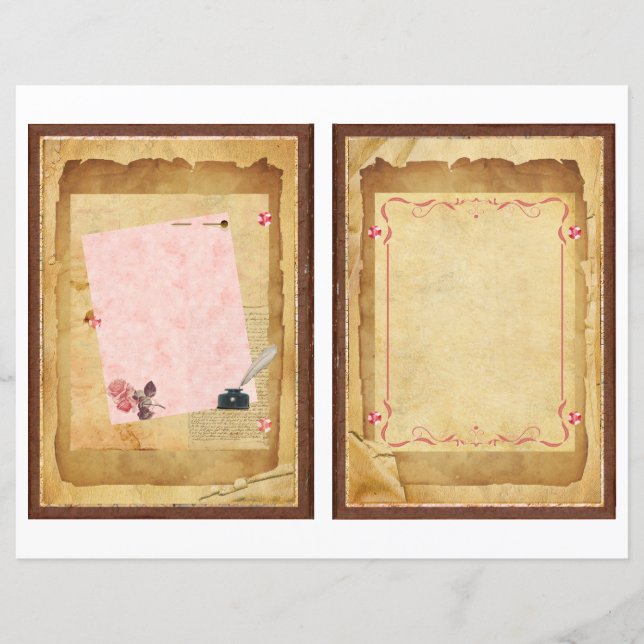 A Touch of Pink Junk Journal Page (Front)