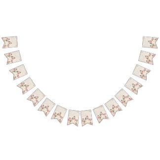 A Touch of Pink Throw Pillow Bunting Flags
