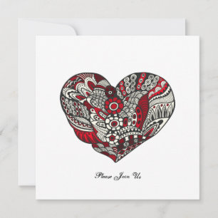 A touch of red invitation