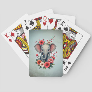 A touch of summer: The baby elephant Playing Cards