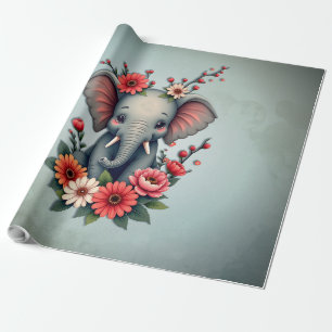 A touch of summer: The baby elephant Wrapping Paper