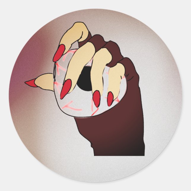 A Touch of Trippy Vision Classic Round Sticker (Front)