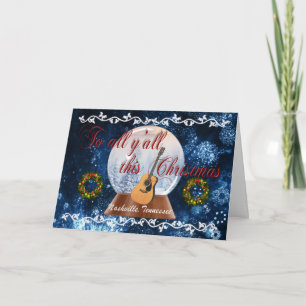 À tous vous cette carte de Nashville de Noël -