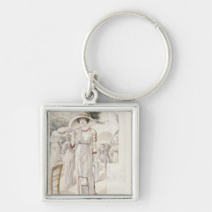 A town dress, from 'Les Grandes Modes de Paris' Keychain