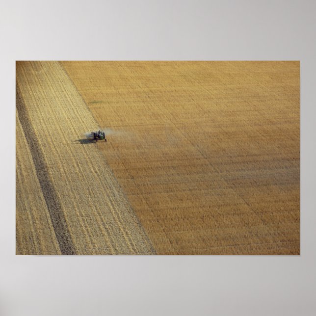 A tractor harvesting poster (Front)