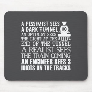 A Train Engineer And 3 Idiots Funny Joke  Mouse Pad
