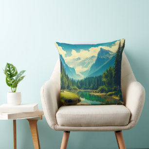 A tranquil beauty throw pillow