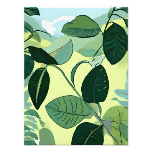 A Tranquil Tapestry of Leafy Bliss Photo Print