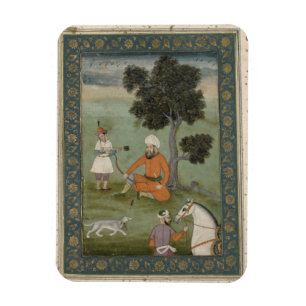 A Trans-Oxonian nobleman seated beneath a tree, fr Magnet