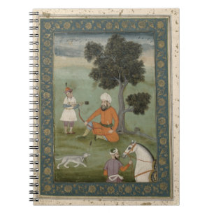 A Trans-Oxonian nobleman seated beneath a tree, fr Notebook