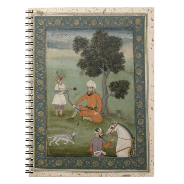 A Trans-Oxonian nobleman seated beneath a tree, fr Notebook (Front)