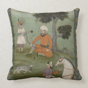 A Trans-Oxonian nobleman seated beneath a tree, fr Throw Pillow