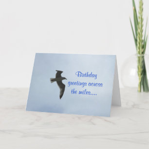 À travers la carte d'anniversaire de milles