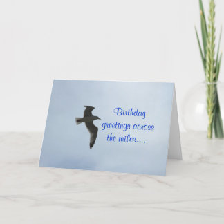 À travers la carte d'anniversaire de milles