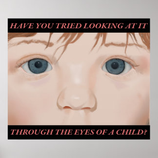 A travers les yeux d'un enfant; affiche avec texte