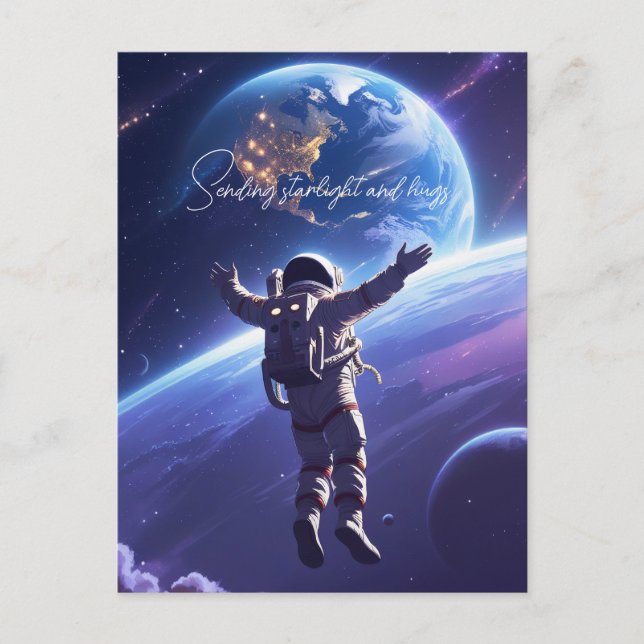 À travers l'Univers — Accroche de la carte de voeu (Devant)