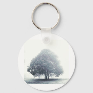 A Tree in Fog Keychain