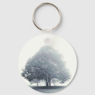 A Tree in Fog Keychain