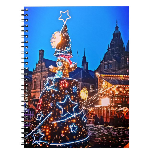 A tree, in front of the Townhall Notebook (Front)