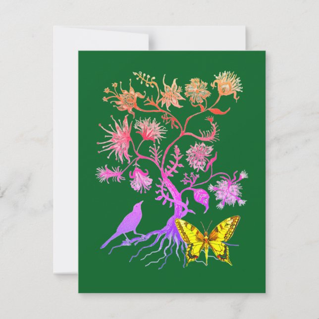 A tree of life RSVP card (Front)