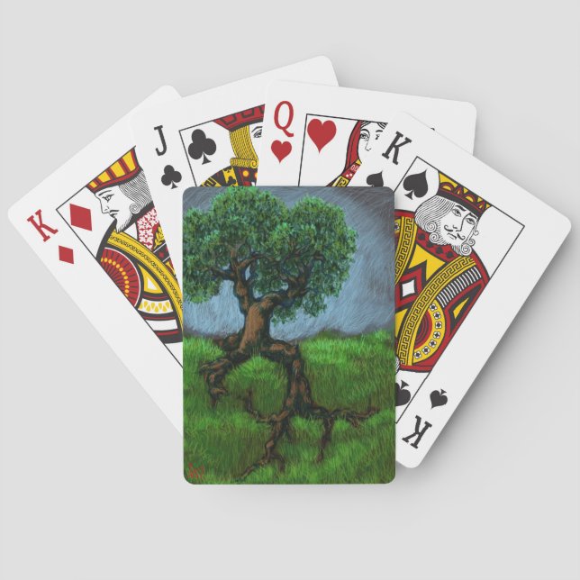 A Tree on a Hill Playing Cards (Back)