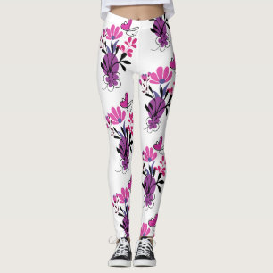 A Trendy Colourful Flower Design Leggings