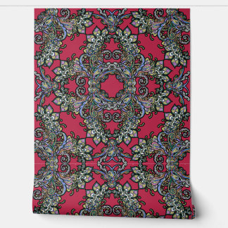 A Tribute to Italian Renaissance on Crimson Red Wallpaper