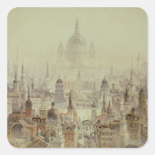 A Tribute to Sir Christopher Wren Square Sticker