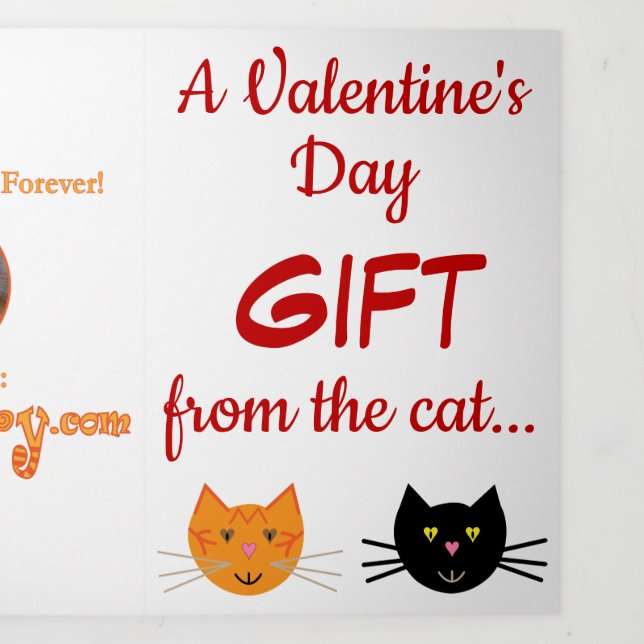 A trifold Valentine's Day card for cat lovers! (Cover)